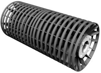Spiral Wing Pulley Drum Conveyor