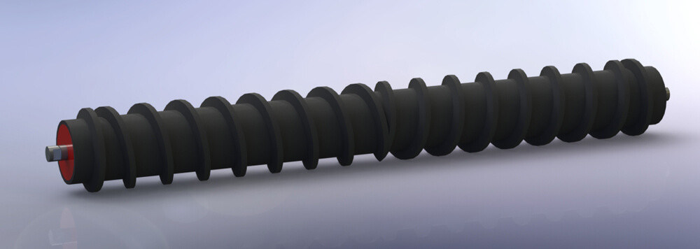 Rubber Screw Idler Roller