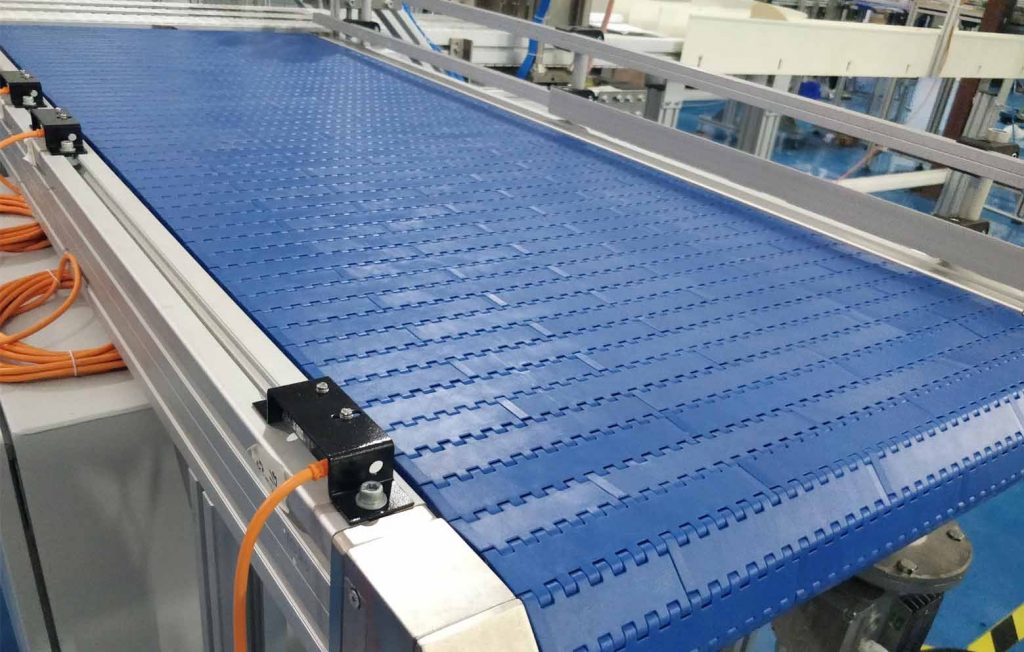 Tipe Material Belt Conveyor Plastic Interlocking Belt Conveyor